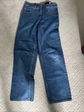Levi's Relaxed Straight Jeans in Dark Blue Denim “silver tab”